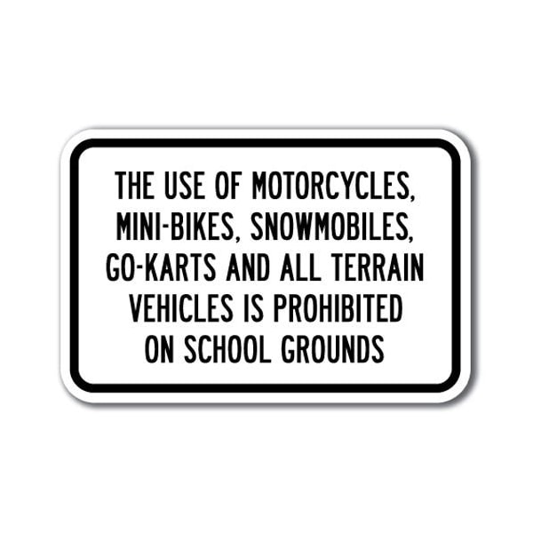 Signmission Safety Sign, 12 in Height, Aluminum, 18 in Length, School Safety - The Use A-1218 School Safety - The Use - main